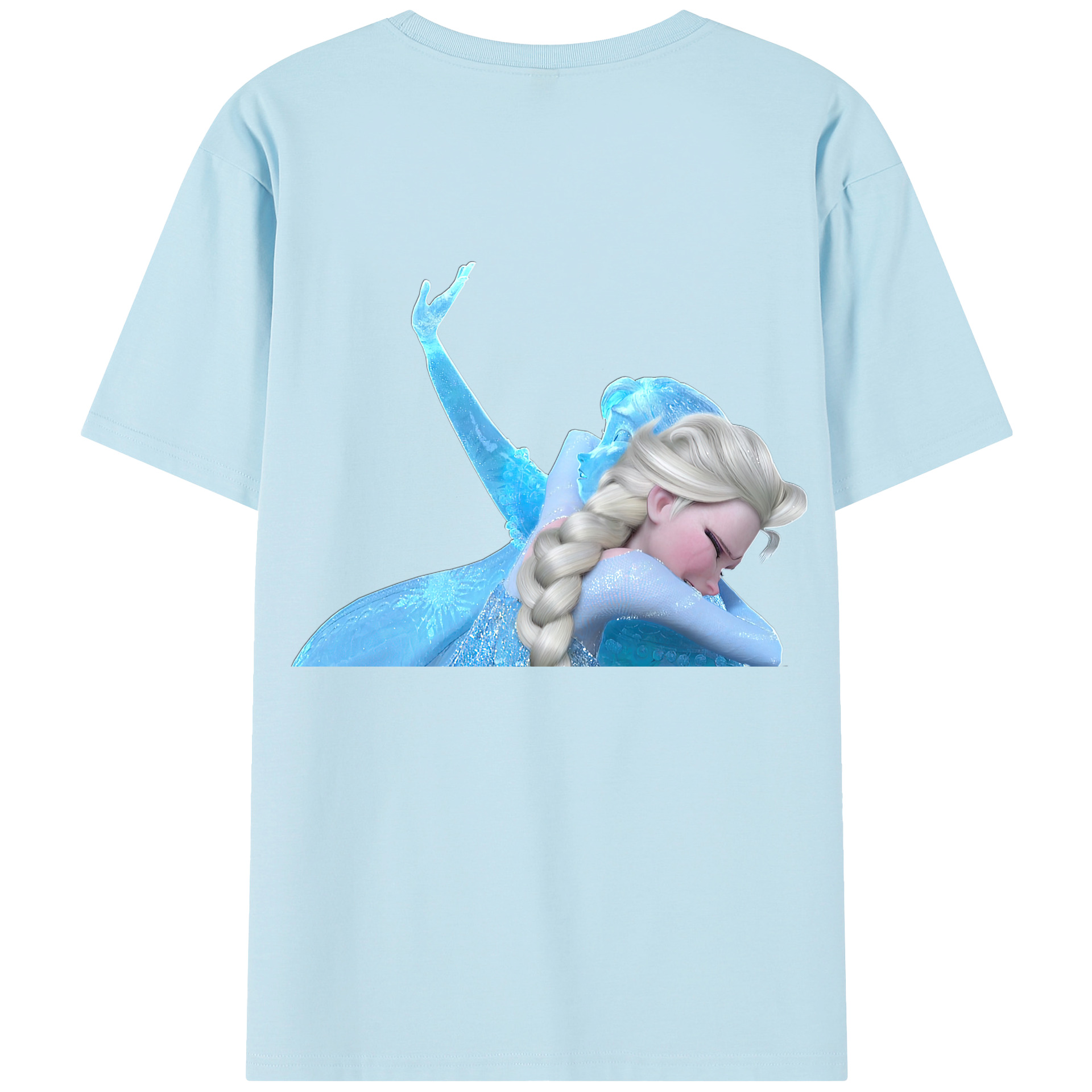 （画像用） アナと雪の女王 アンナ エルサ Frozen Anna Elsa 綿100％半袖Tシャツ（背面プリント）